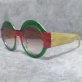 عینک آفتابی زنانه مدل گرد شاین دار کد 86 UV400