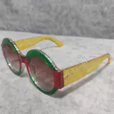 عینک آفتابی زنانه مدل گرد شاین دار کد 86 UV400