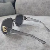 عینک آفتابی زنانه مدل فرم شفاف چند ضلعی UV400