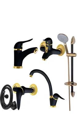 ست شیر آلات بهداشتی ایلمان مدل کاج B.GG4567 مجموعه 6 عددی