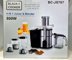 آبمیوه گیری و مخلوط کن چهار کاره بلک کوکر مدل BC_JS767