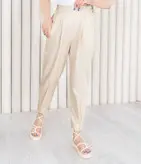 شلوار مام استایل دمپا چسبی لینن