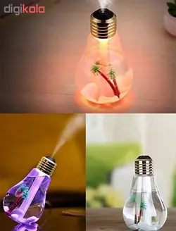 بخور سرد و رطوبت ساز-طرح لامپ چراغ دار حجم ۴۰۰ میل مدل Bulb با ضمانت یکماهه