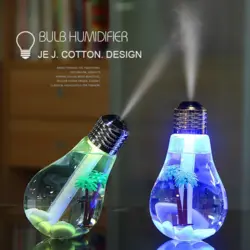 بخور سرد و رطوبت ساز-طرح لامپ چراغ دار حجم ۴۰۰ میل مدل Bulb با ضمانت یکماهه