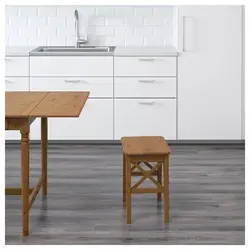 چهارپایه چوبی ایکیا INGOLF با روکش آنتیک