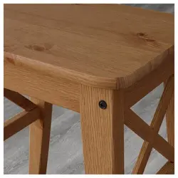 چهارپایه چوبی ایکیا INGOLF با روکش آنتیک