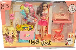 عروسک باربی هپی تایم  با وسایل