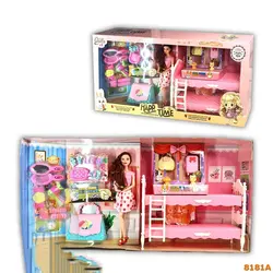 عروسک با تخت و وسایل بزرگ