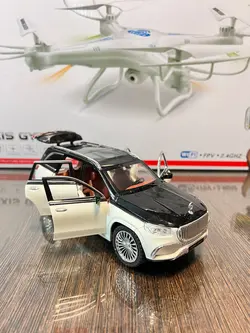 ماشین فلزی عقب کش بنز  موزیکال دود زا۶ در باز شو‌