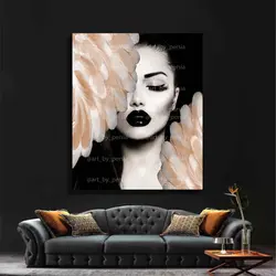 تابلو دکوراتیو میکس مدیا دختر پری سیما