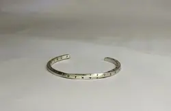 دستبند ( پالنگ ) نقره طرح پیچ خط میخی