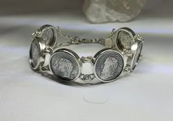 دستبند نقره سکه قدیمی