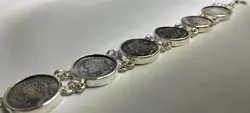 دستبند نقره سکه قدیمی