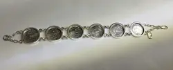 دستبند نقره سکه قدیمی