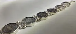 دستبند نقره سکه قدیمی