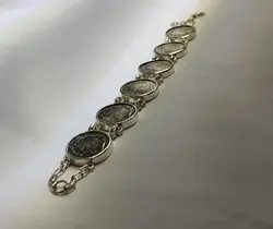 دستبند نقره سکه قدیمی