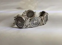 دستبند نقره سکه قدیمی
