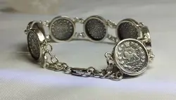 دستبند نقره سکه قدیمی