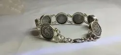 دستبند نقره سکه قدیمی