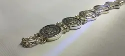 دستبند نقره سکه قدیمی