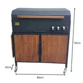 باربیکیو گازی اصلان مدلM80P درب تخت کابینت دار