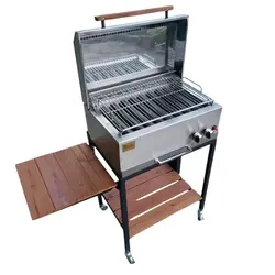 باربیکیو گازی اصلان مدل E60 استیل درب تخت