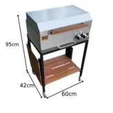 باربیکیو گازی اصلان مدل E60 استیل درب تخت