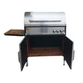 باربیکیو گازی اصلان مدل E80 استیل درب گرد کابینت دار