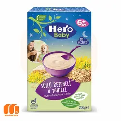 قیمت و خرید سرلاک غذایی کمکی هشت غله و رازیانه با شیر ویژه شب Hero Baby وزن 200 گرم از جلفا
