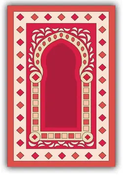 جانماز و سجاده طرح مناره رنگ قرمز ترکیبی کد n102