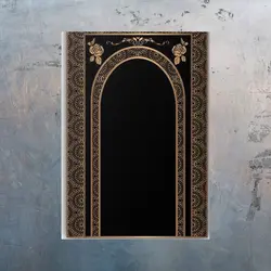 جانماز و سجاده طرح بهشتی مشکی کد n110