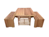 میز و نیمکت ترموود 4 نفره ضد آب فضای باز باغی کد MF1703