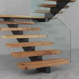 کف پله چوبی باکس با چوب درخت توس و لاک پلی اورتان کد K5030