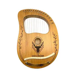 چنگ رومی ۱۶ سیم برند کوکو رنگ نسکافه ای