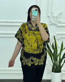 بلوز پانچ خامه دوزی هندی 3031 - بلوط مد