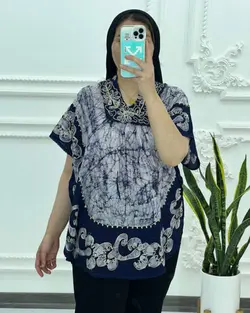 بلوز پانچ خامه دوزی هندی 3031 - بلوط مد