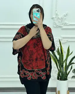 بلوز پانچ خامه دوزی هندی 3031 - بلوط مد