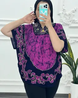 بلوز پانچ خامه دوزی هندی 3031 - بلوط مد