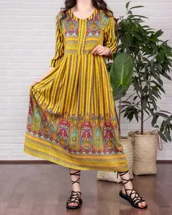 پیراهن نخ هند طرح راجو - بلوط مد