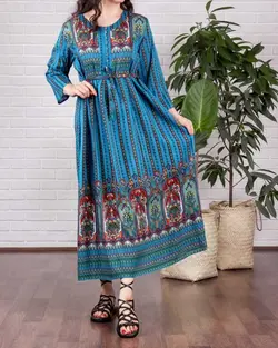 پیراهن نخ هند طرح راجو - بلوط مد