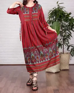 پیراهن نخ هند طرح راجو - بلوط مد