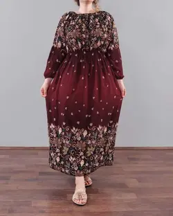 پیراهن ساحلی آستین بلند دلبر 635 - بلوط مد