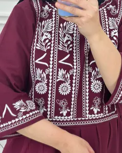 پیراهن لینن الهه 1398 - بلوط مد