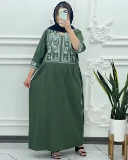 پیراهن لینن الهه 1398 - بلوط مد