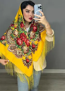 چارقد ریشه ابریشمی نازگل - بلوط مد