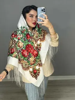 چارقد ریشه ابریشمی نازگل - بلوط مد