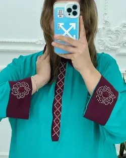 ساحلی بیگ سایز هندی مروارید 1036 - بلوط مد