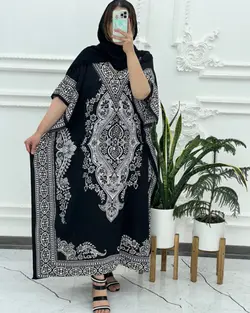 ساحلی پانچ سیلک رنگبندی 3991 - بلوط مد