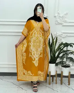 ساحلی پانچ سیلک رنگبندی 3991 - بلوط مد