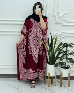 ساحلی پانچ سیلک رنگبندی 3991 - بلوط مد